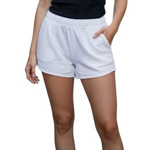 AERIE * Women’s White Knit Cutoff Sweatshorts Sleeping Shorts Gym Shorts Size S